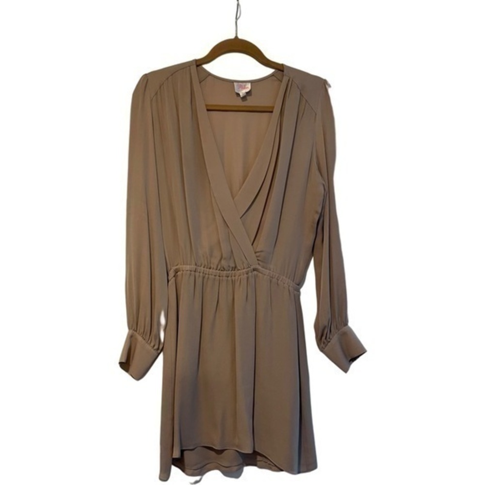 Parker long sleeve silk dress